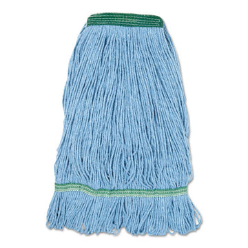 Boardwalk® Super Loop Wet Mop Head, Cotton-synthetic Fiber, 1" Headband, Medium Size, Blue freeshipping - TVN Wholesale